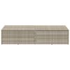 vidaXL Garden Storage Box Light Grey PE Rattan 86.6x19.7x22.8 in
