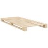 vidaXL Bed Frame Natural wood Solid pinewood Twin Durable Bed Frame