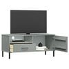 vidaXL TV Cabinet Grey Solid Pine Wood Medium TV Cabinet Rectangular