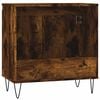 vidaXL Bathroom Cabinet Smoked oak Engineered wood, iron