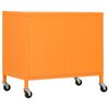 vidaXL Storage Cabinet Orange Steel Medium Height-Adjustable Shelves