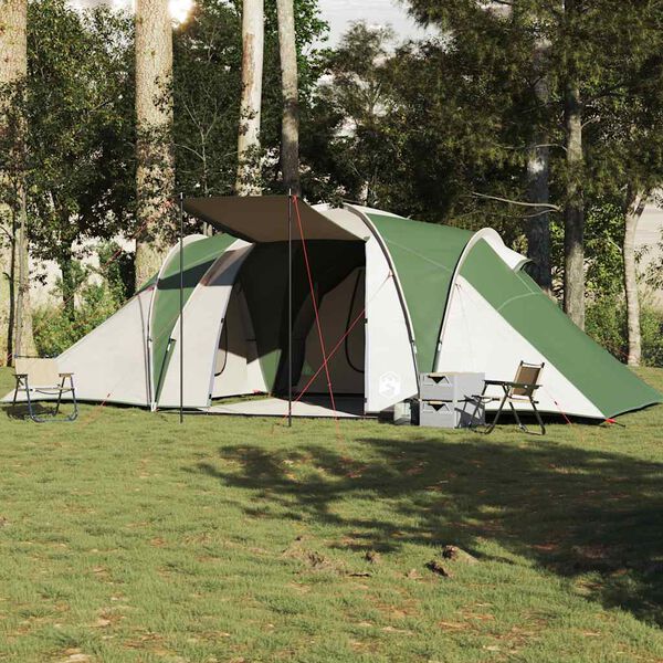 vidaXL Family Tent Dome 6-Person Green Waterproof