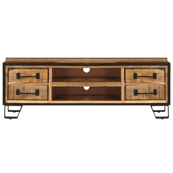vidaXL TV Cabinet Multicolor Solid mango wood and steel 47.2 in long