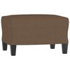 vidaXL 3-Seater Sofa with Footstool Brown 70.9" Fabric
