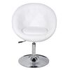 vidaXL Lounge Chair White PVC, Polyester, Cotton, Polyurethane, Steel