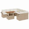 vidaXL Garden Sofa Set with Cushion beige and cream