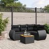 vidaXL Garden Sofa Set Black