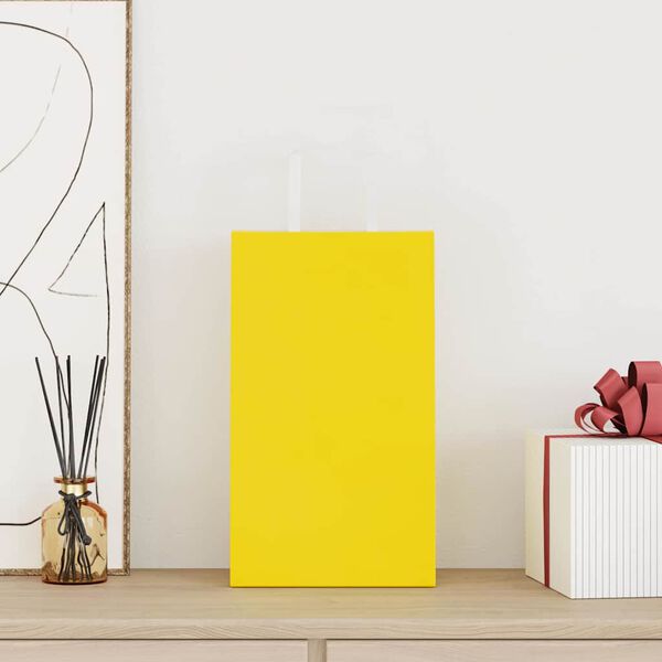 vidaXL Paper Bags 50 pcs with Handles Yellow 21x11x36 cm