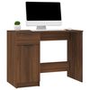 vidaXL Desk Brown Oak Engineered Wood Compact Desk Rectangular