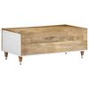 vidaXL Coffee Table Natural Mango with white paint