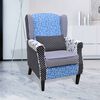 vidaXL Armchairs Blue and white