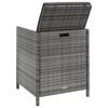 vidaXL Garden Chair and Stool Set of 4 Grey PE rattan Compact Durable