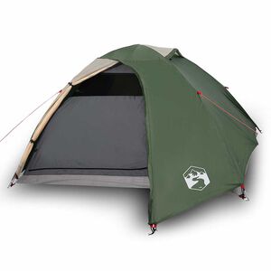 vidaXL Camping Tent Dome 4-Person Green Waterproof