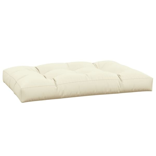 vidaXL Pallet Cushion Cream Fabric (100% polyester) 47.2 x 31.5 x 4.7 in