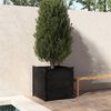 vidaXL Garden Planter Black Solid pinewood Medium Sturdy