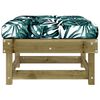 vidaXL Garden Footstool Brown, Green