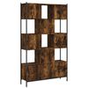 vidaXL Bookcase Smoked Oak Engineered wood 40.2 x 11.0 x 67.7 in