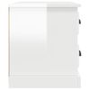 vidaXL Bedside Cabinet High gloss white Engineered wood Medium
