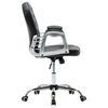 vidaXL Office Chair Black Faux leather, Iron Standard Swivel