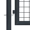 vidaXL Mesh Patio Gate Galvanised Steel 157.5x39.4" Grey