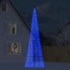 vidaXL LED Christmas Tree on Flagpole 1534 LEDs Blue 196.9"