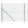 vidaXL Chain Link Fence with Flange Green 5.2x32.8'