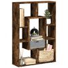 vidaXL Bookcase Smoked Oak Engineered Wood Medium Bookshelf