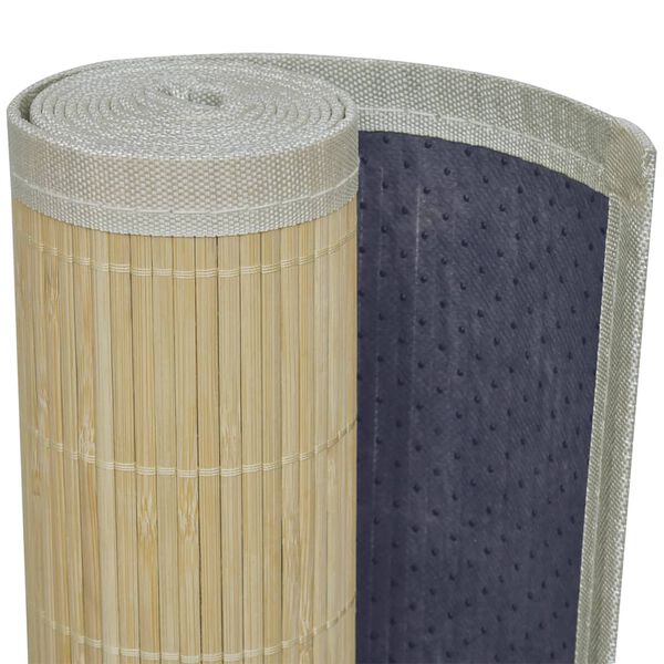 vidaXL Carpet Natural bamboo Bamboo 31.5 x 78.7 in Non-slip Bamboo Rug