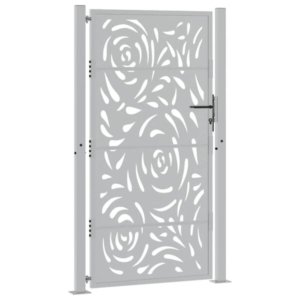 vidaXL Garden Gate 39.4x68.9" Weathering Steel Flame Design