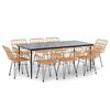 vidaXL Garden Dining Set Black