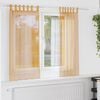 vidaXL Voile Curtains with Loops 2 pcs Orange 55.1x55.1"
