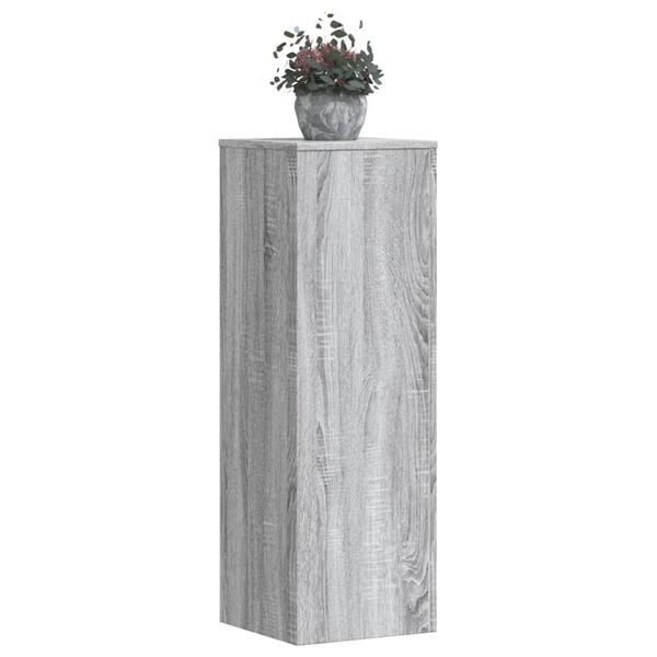 vidaXL Plant Stand Set of 2 Grey Sonoma Engineered Wood Tall