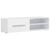 vidaXL TV Stand Matt White Engineered wood, tempered glass Five Piece Set