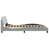 vidaXL Bed Frame Light grey Velvet, Metal, Solid Pine Wood, Plywood Queen
