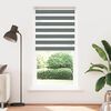 vidaXL Zebra Blind Dark Grey Polyester 41.3x90.6 in Height-Adjustable