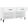 vidaXL Shoe Cabinet White Engineered Wood Medium Shoe Storage Cabinet