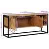 vidaXL TV Cabinet Brown 110 x 30 x 50 cm Solid Acacia wood