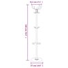 vidaXL Coat Stand White Powder-coated iron and marble
