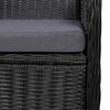 vidaXL Outdoor Dining Set Black Poly Rattan Large Durable