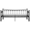 vidaXL Sofa Bed Frame Black Powder-coated metal 35.4x78.7 in