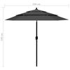vidaXL Parasol Anthracite UV protective polyester, powder-coated aluminum