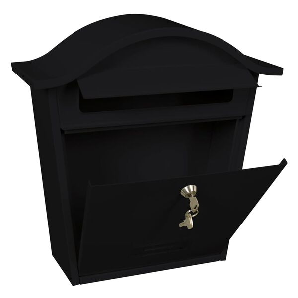 V-Part Mailbox Black Powder-coated galvanized steel Medium Locks