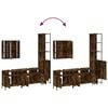vidaXL Bathroom Cabinet Set Smoked Oak