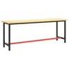 vidaXL Work Bench Frame Matte black and matte red Powder-coated metal