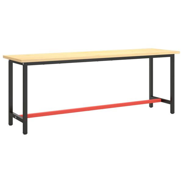 vidaXL Work Bench Frame Matte black and matte red Powder-coated metal