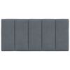 vidaXL Headboard Cushion Dark grey Velvet (100% polyester)