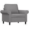 vidaXL Sofa Chair Light grey Polyester (fabric), metal, plywood