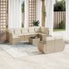 vidaXL Garden Sofa Set Beige
