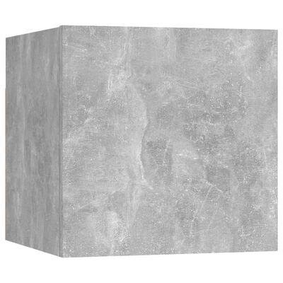 vidaXL Bedside Cabinet Concrete Gray 12"x11.8"x11.8" Engineered Wood