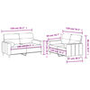 vidaXL Sofa Set Dark Grey Fabric (100% polyester), metal, textilene, plywood